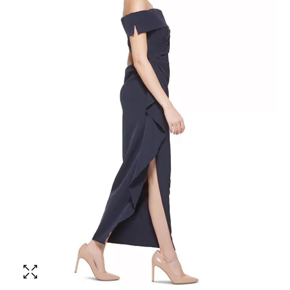 Vince Camuto off the shoulder slit dress